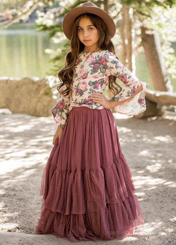 Ada Skirt in Deepest Mauve