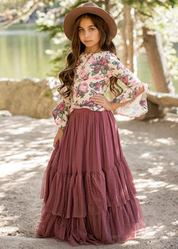 Ada Skirt in Deepest Mauve