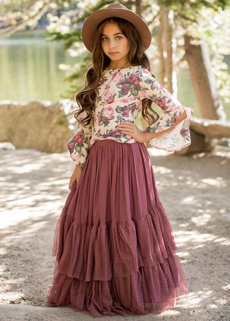 Ada Skirt in Deepest Mauve