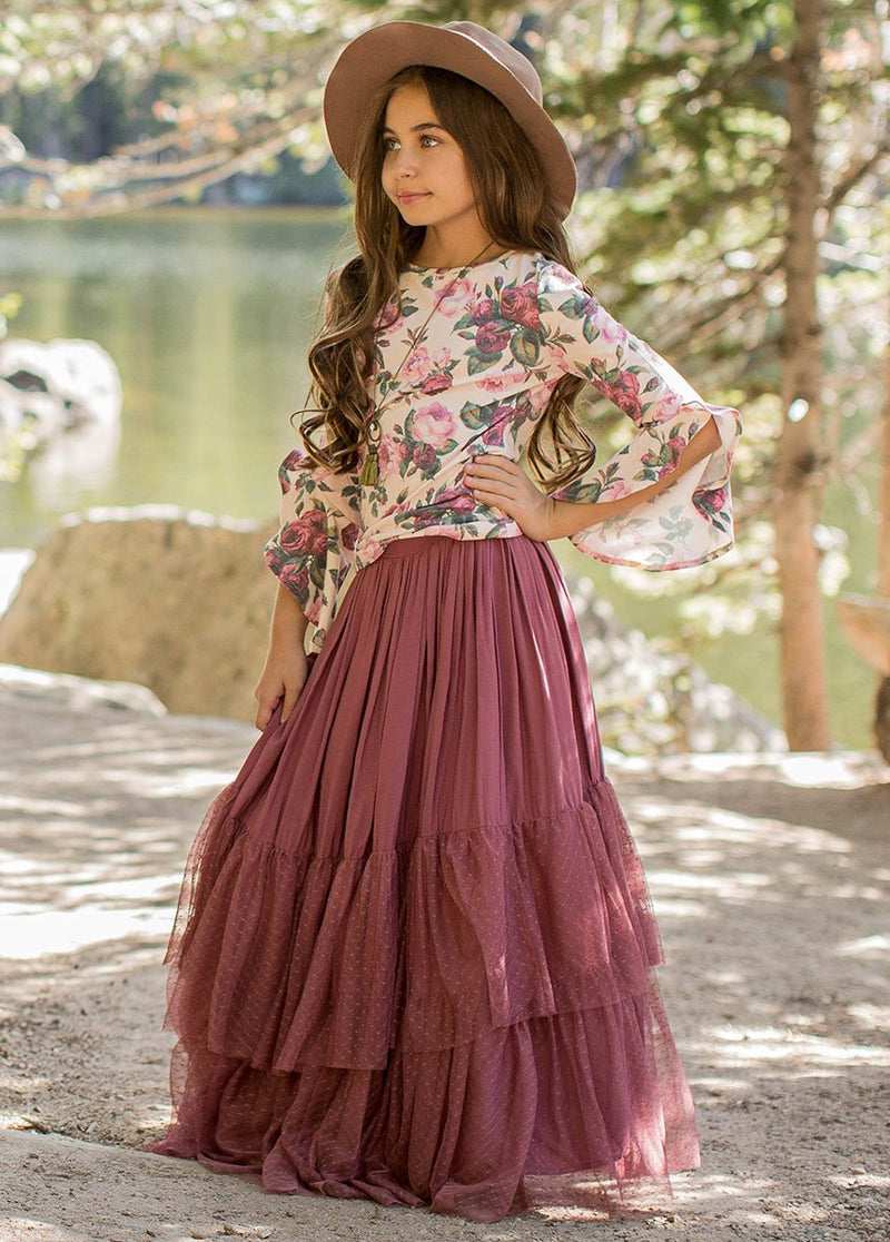 Ada Skirt in Deepest Mauve