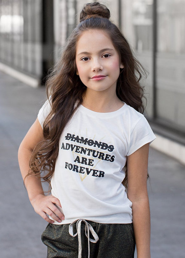 *NEW* Adventures Forever Tee in Cream