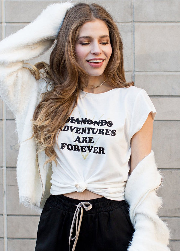 *NEW* Women's Adventures Forever Tee in Cream