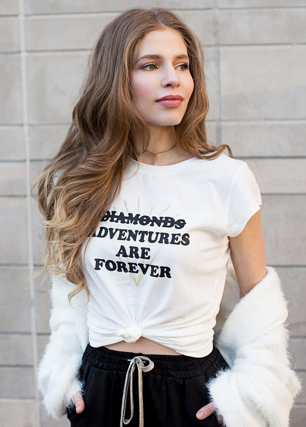 *NEW* Women's Adventures Forever Tee in Cream