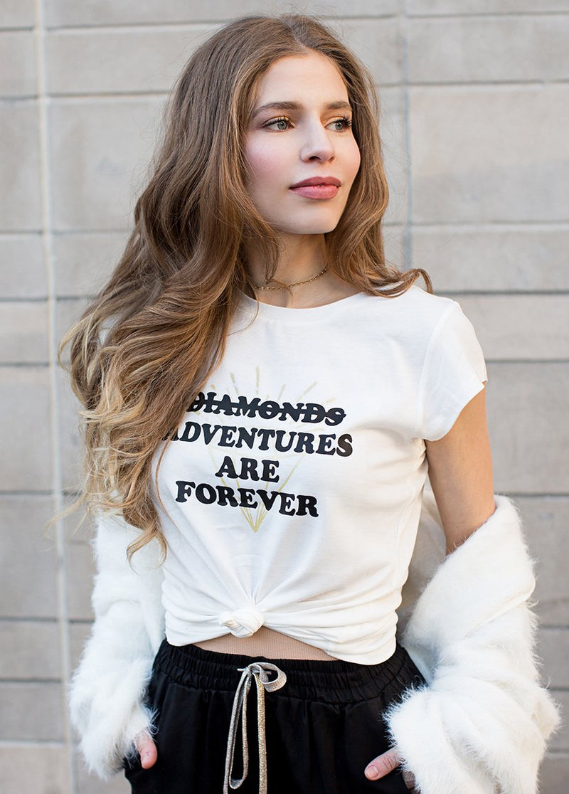 *NEW* Women's Adventures Forever Tee in Cream