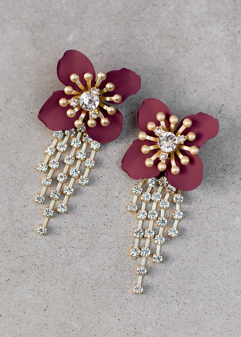 Alea Earrings in Burgundy