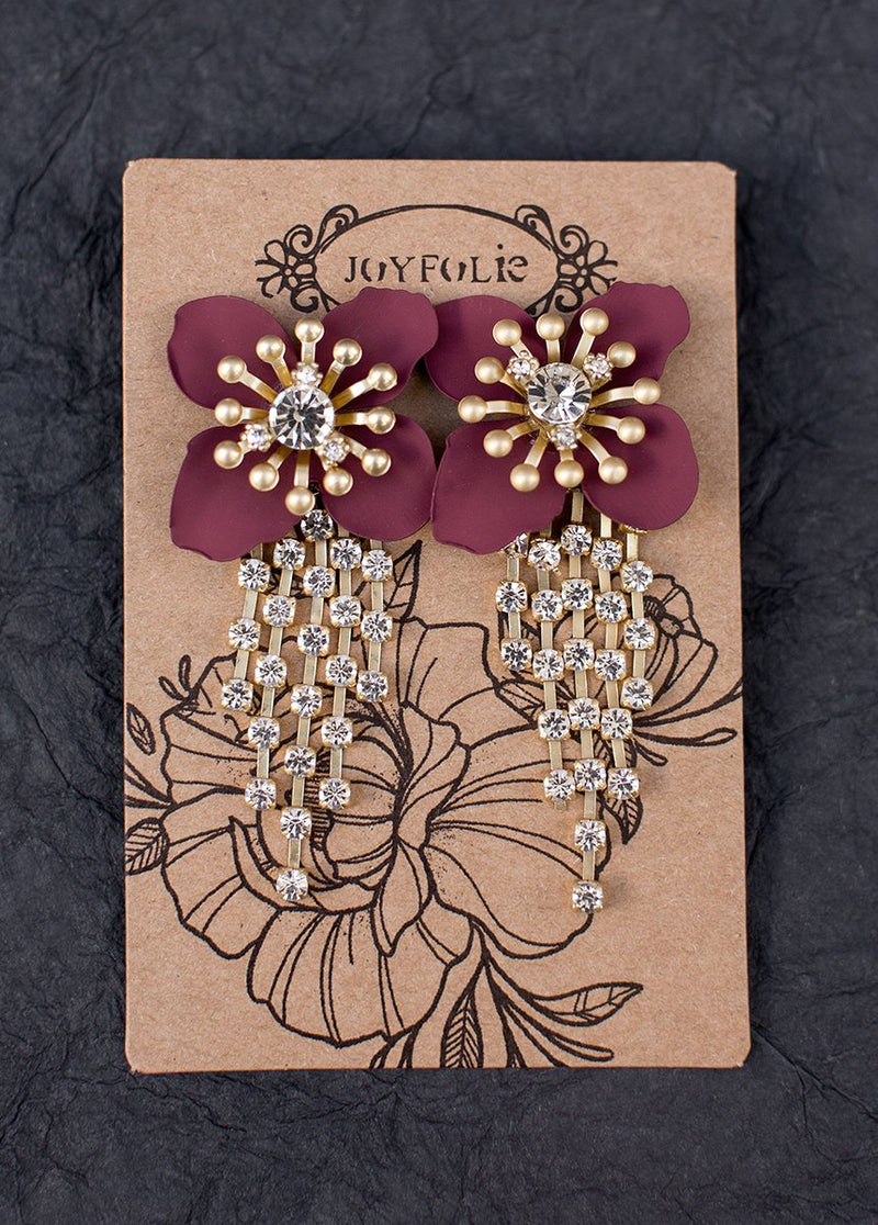 Alea Earrings in Burgundy