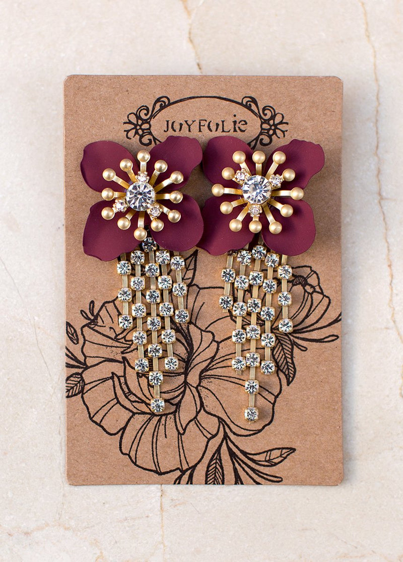 Alea Earrings in Burgundy