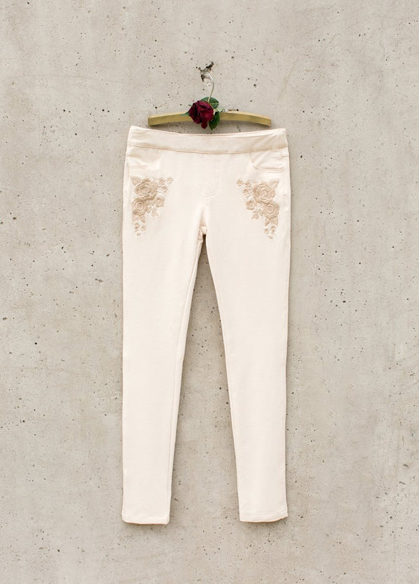 Alexandria Jeggings in Cream