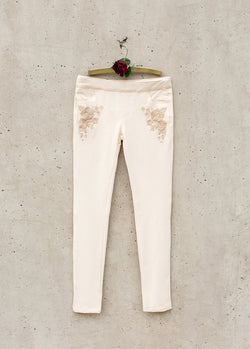 Alexandria Jeggings in Cream