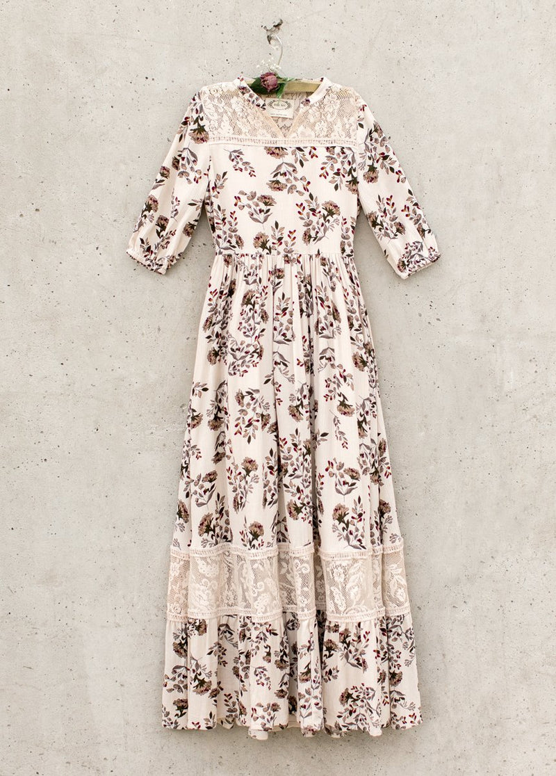 Alicia Dress in Cream Floral