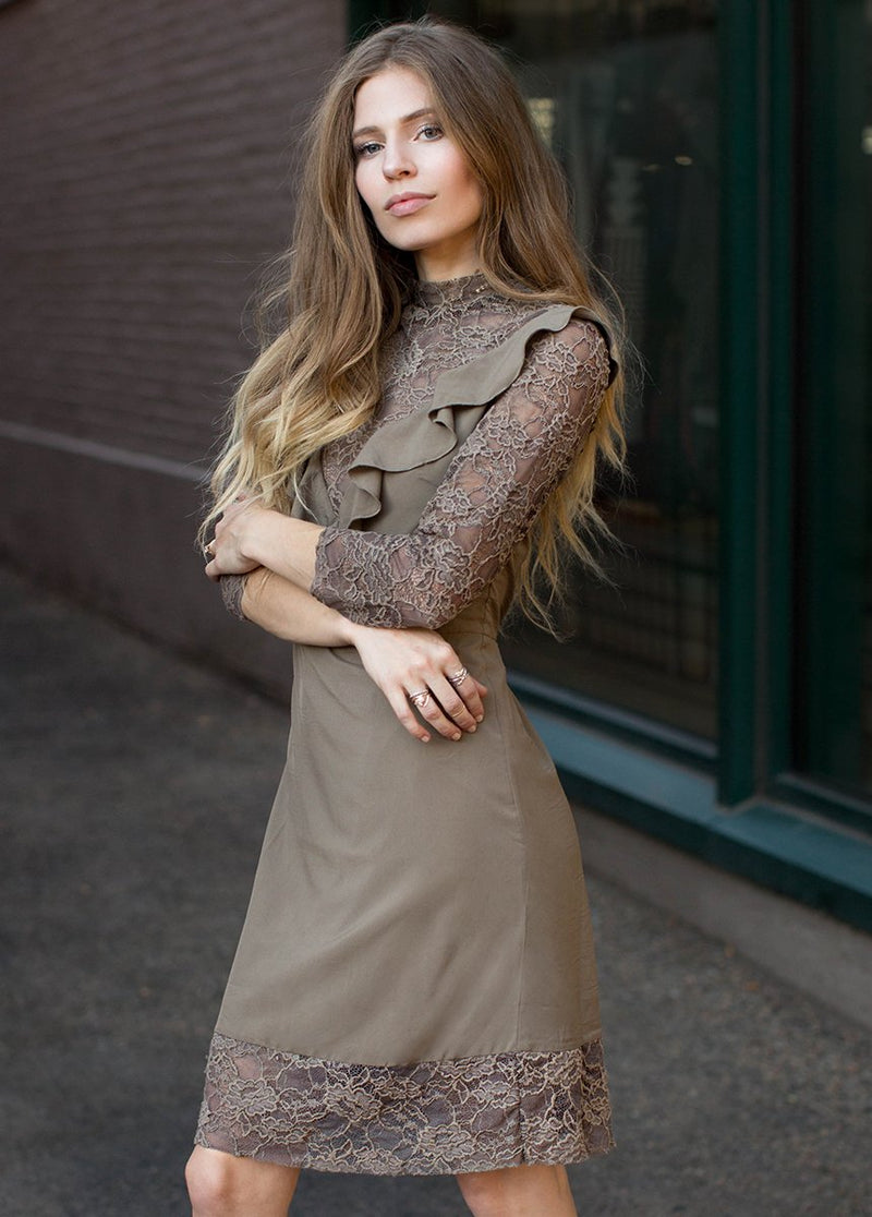 Allegra Dress in Greige