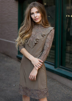 Allegra Dress in Greige
