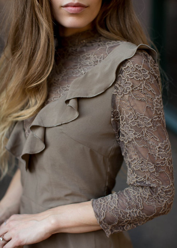 Allegra Dress in Greige
