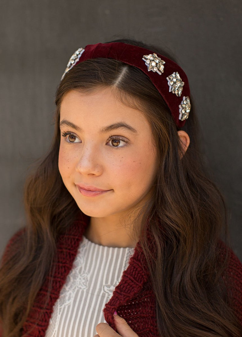 Amara Headband in Burgundy