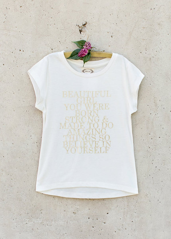 Amazing Things Graphic Tee in Cream