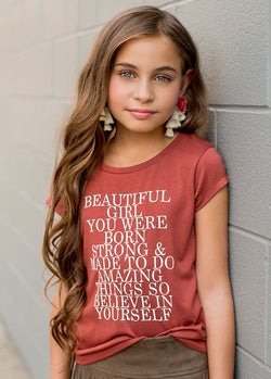 Amazing Things Graphic Tee in Rust