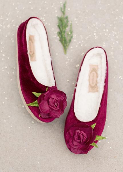 Ameline Slippers in Berry 