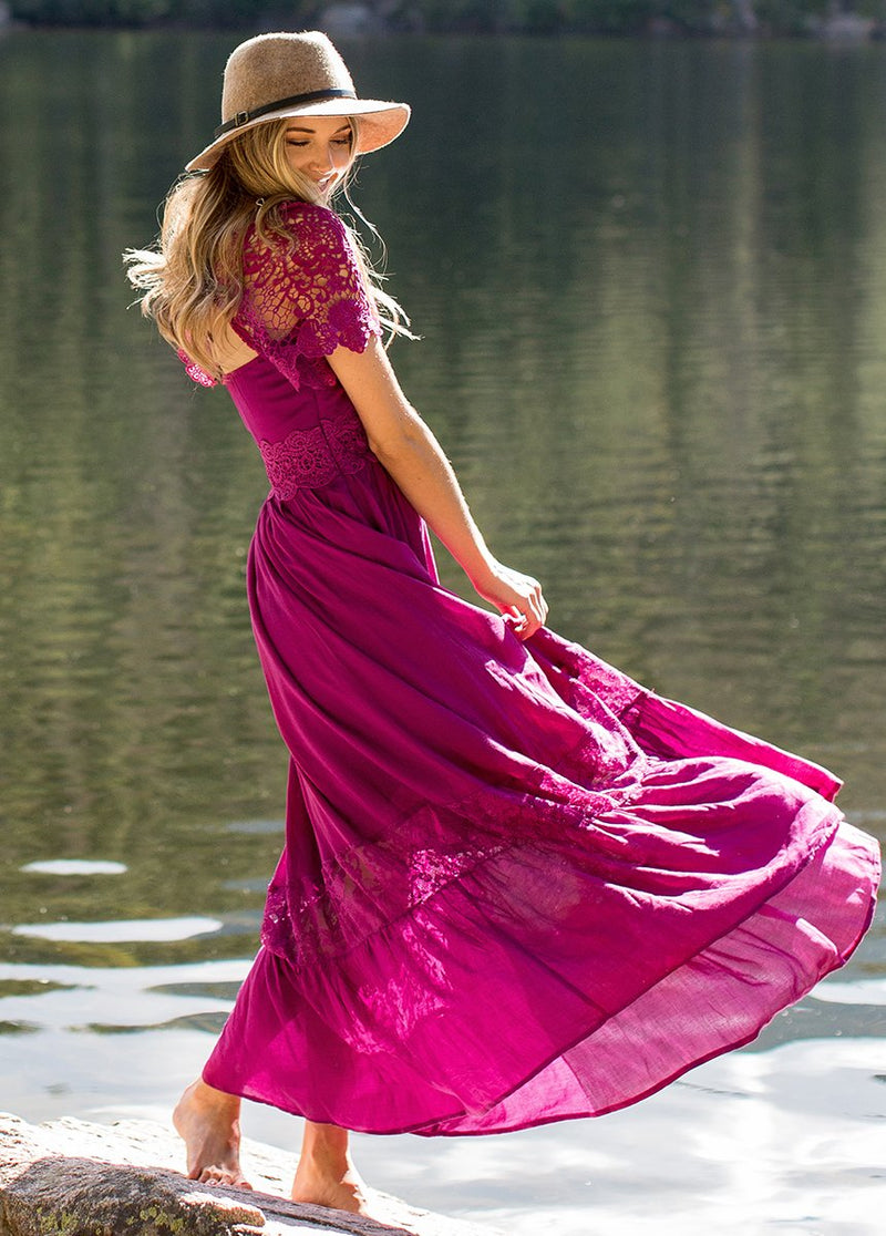 Anna Dress in Plum
