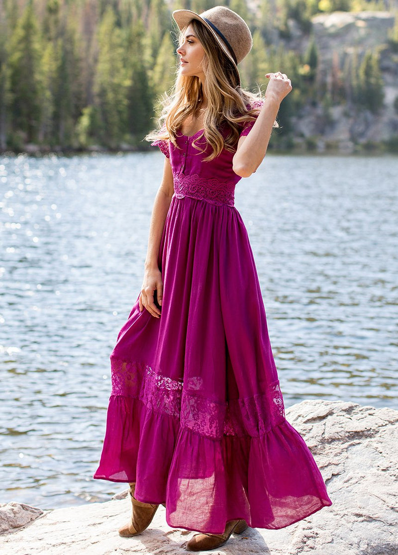 Anna Dress in Plum