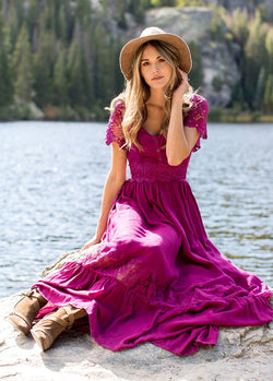 Anna Dress in Plum