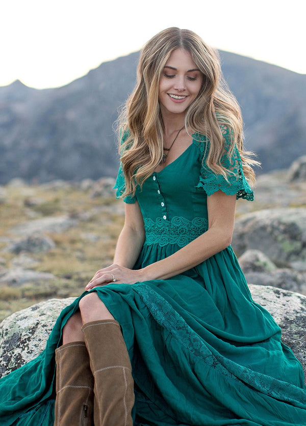 Anna Dress in Teal