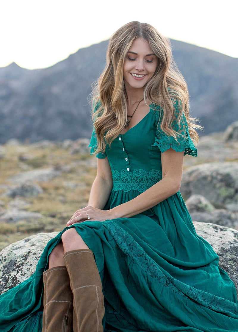 Anna Dress in Teal