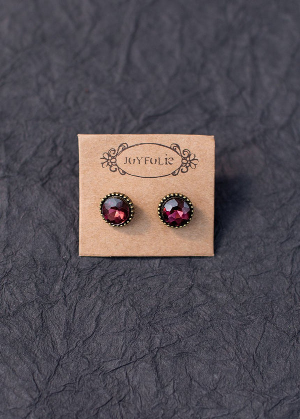 Antiquity Earrings in Burgundy