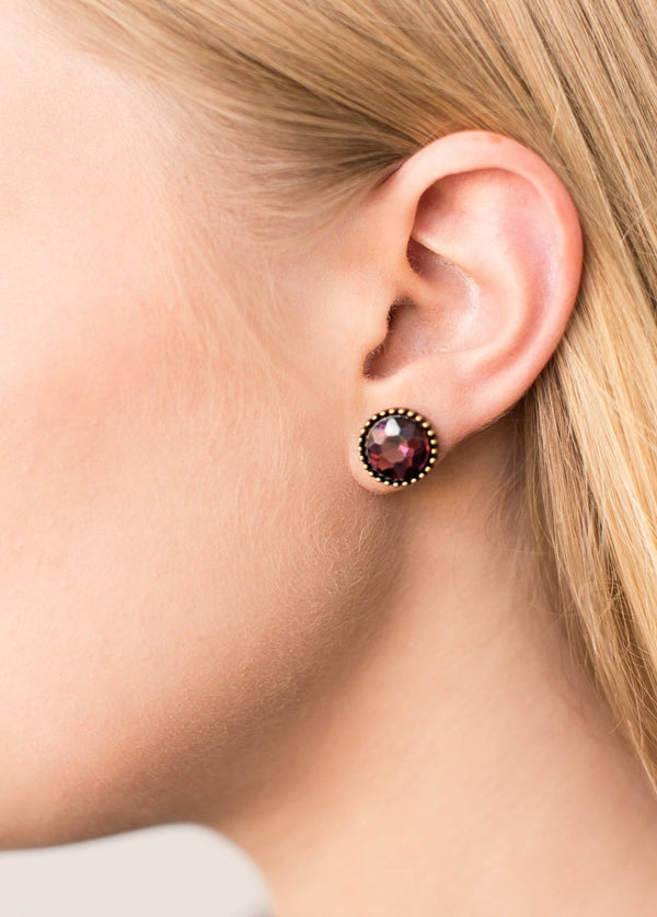 Antiquity Earrings in Burgundy