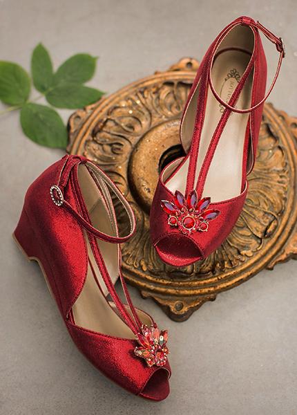 Arabella Heel in Crimson 
