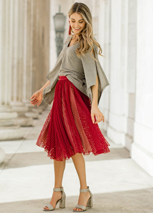 Arissa Skirt in Red
