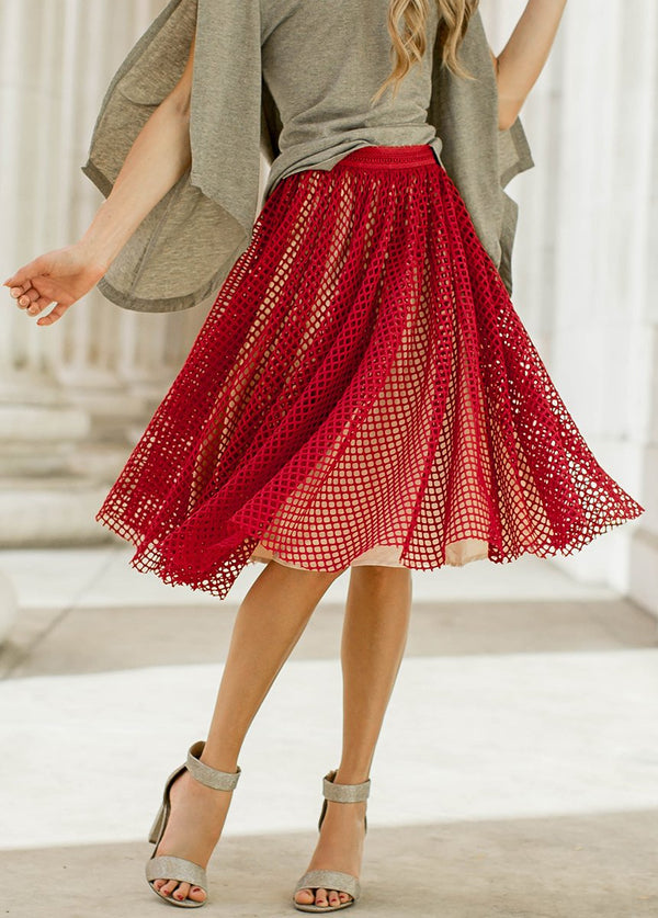 Arissa Skirt in Red