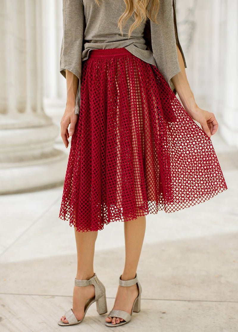 Arissa Skirt in Red