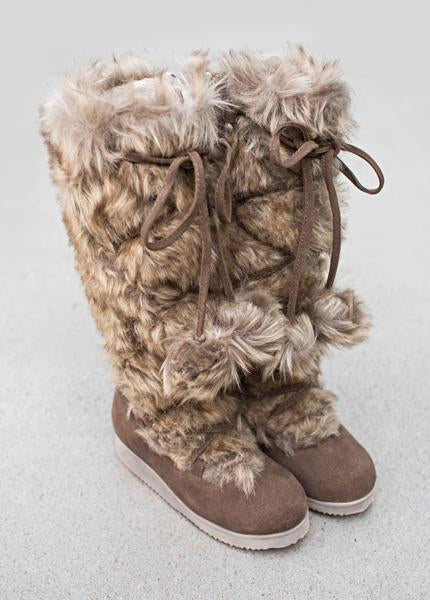 Belinda Fur Boots in Sable