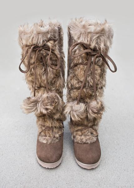 Belinda Fur Boots in Sable