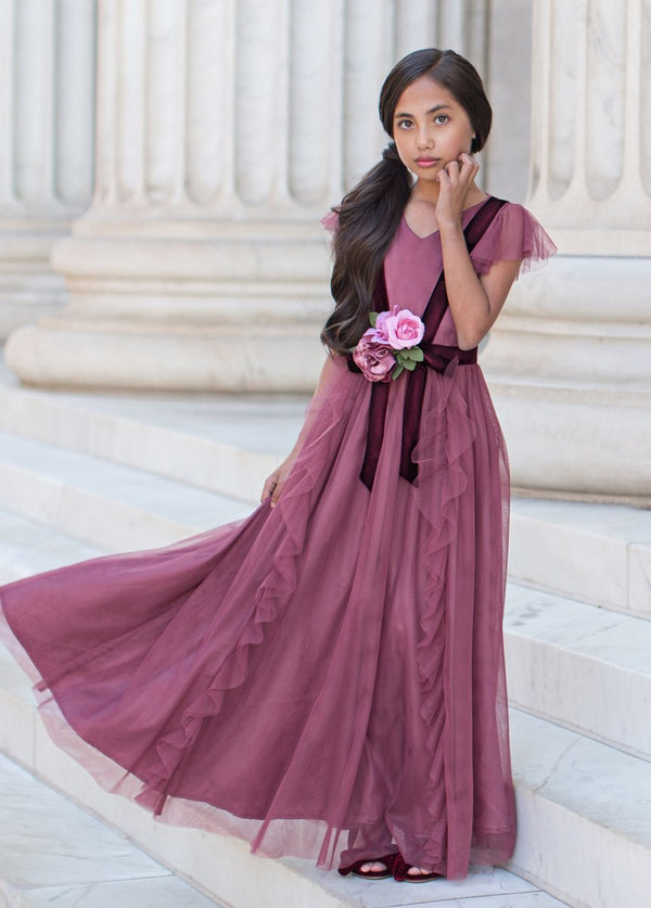 Belle Dress in Plum