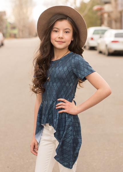 Briley Top in Indigo