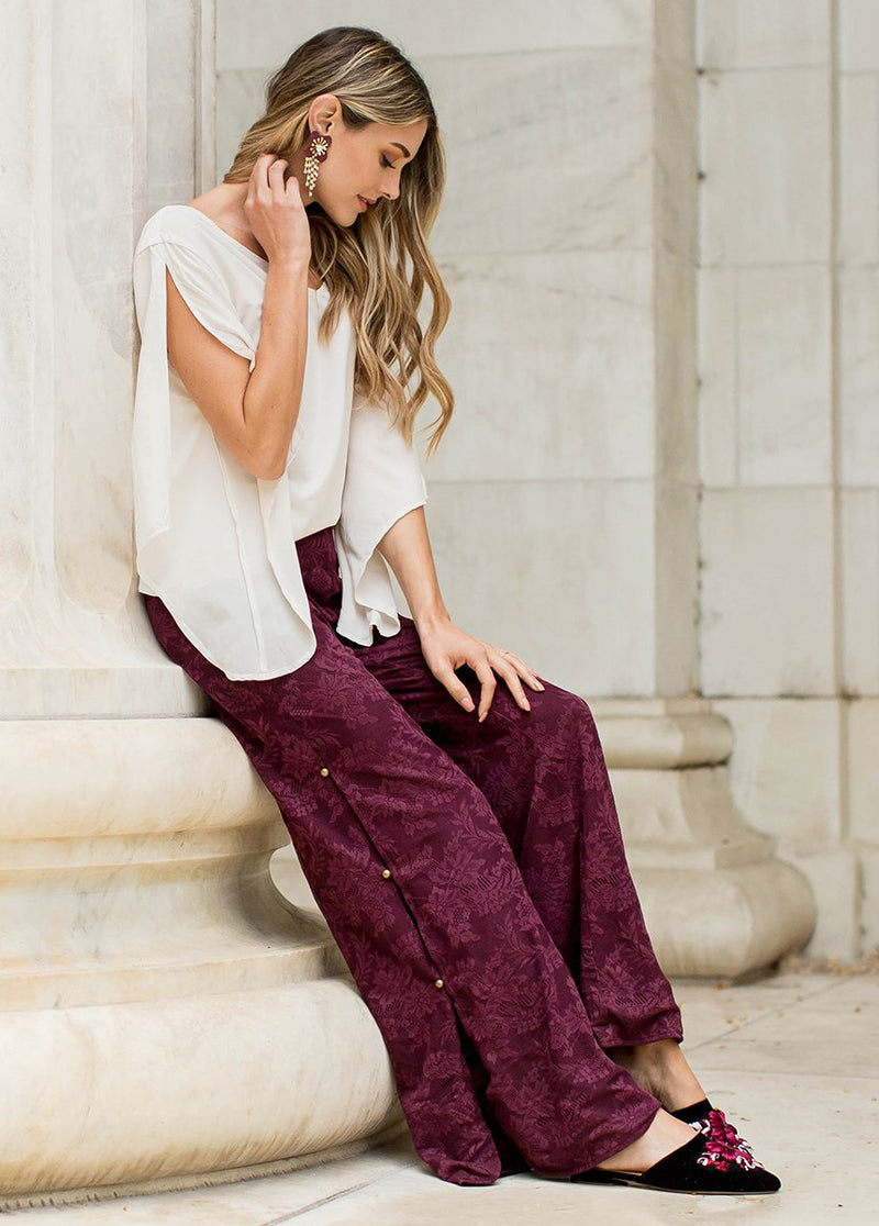 Brooke Pant in Bordeaux