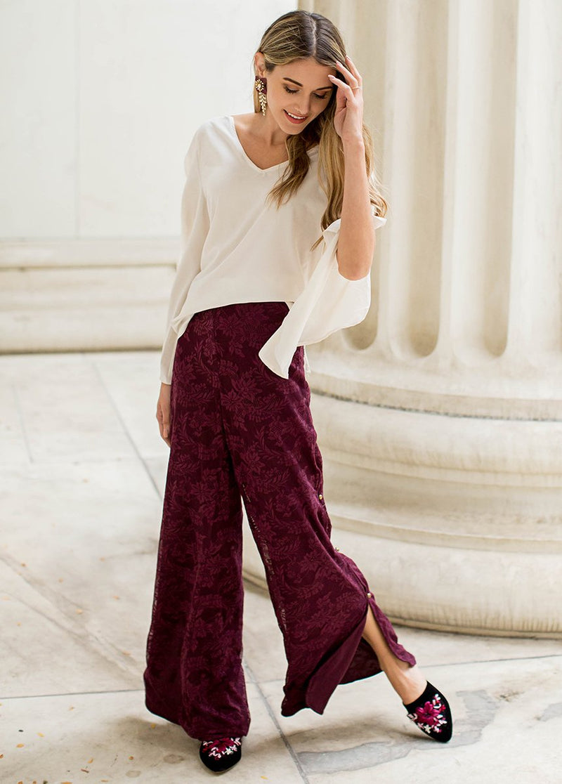 Brooke Pant in Bordeaux