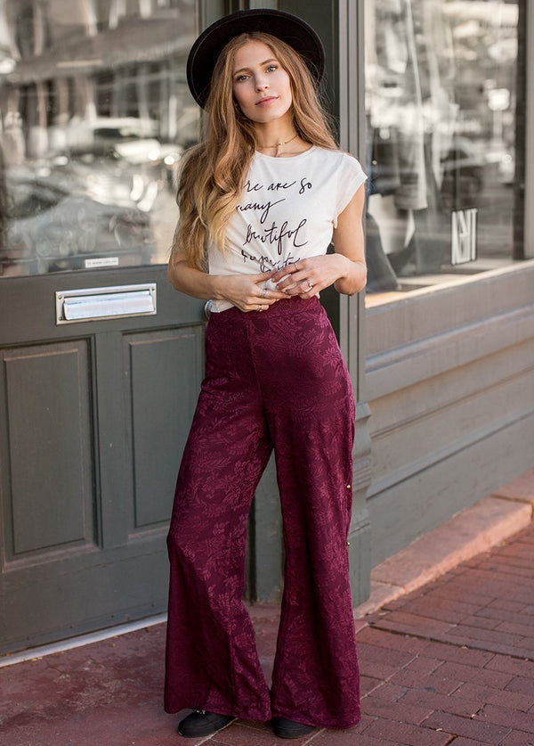 Brooke Pant in Bordeaux