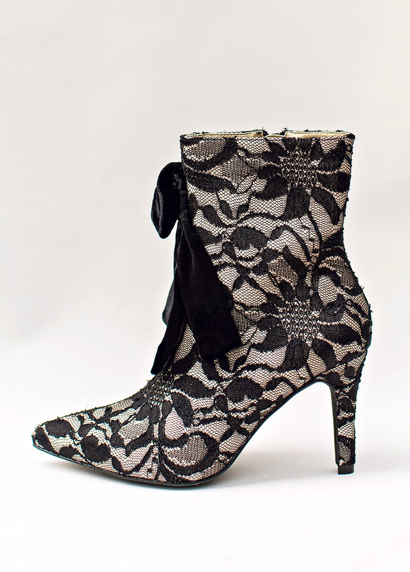 Cadence Booties in Black Lace