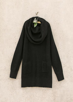Women's Callie Sweater Tunic in Black Size XS