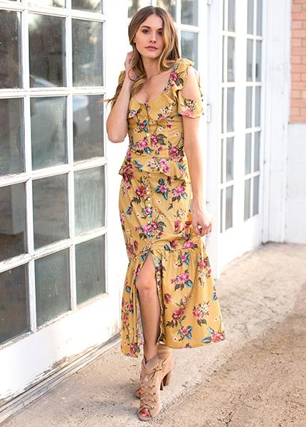 Carmen Top in Ochre