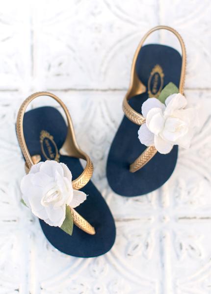 Women's Cassia Flip Flops in Indigo