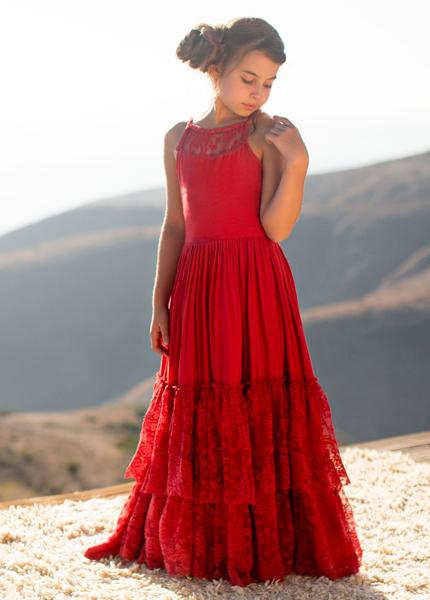 Catrin Dress in Red