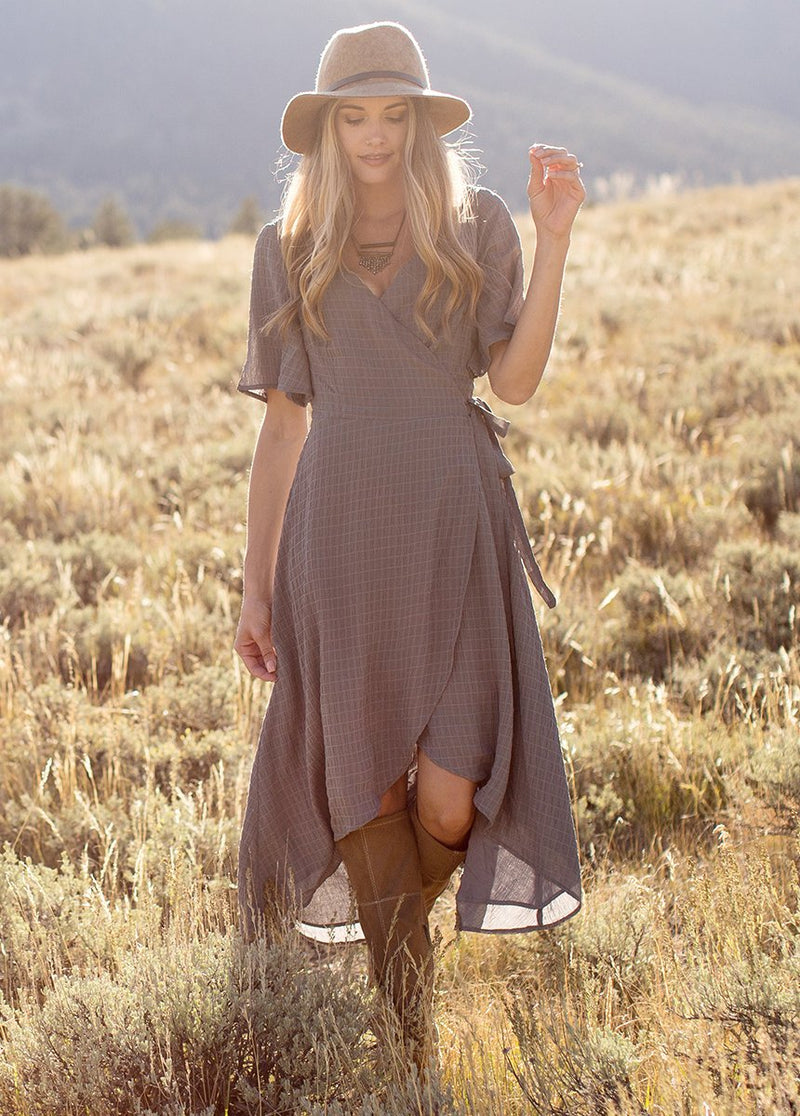 Catriona Dress in Gray
