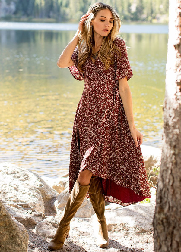 Catriona Dress in Rust Floral