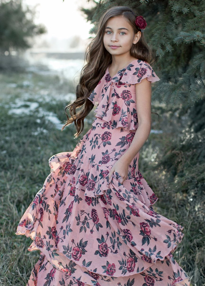 Celia Dress in Rose Floral
