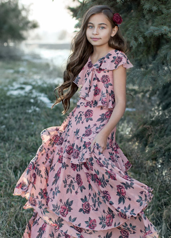 Celia Dress in Rose Floral
