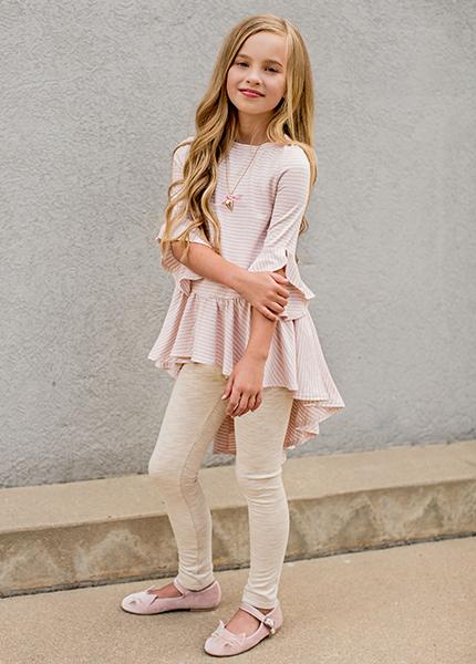 Clementine Set in Blush Stripe