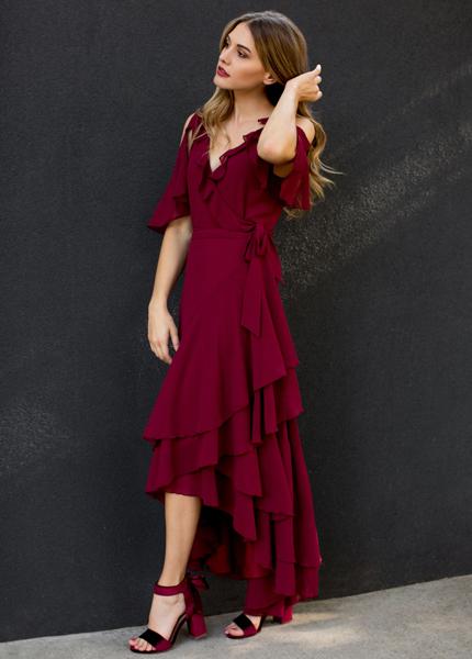 Evelyn Heel in Cranberry